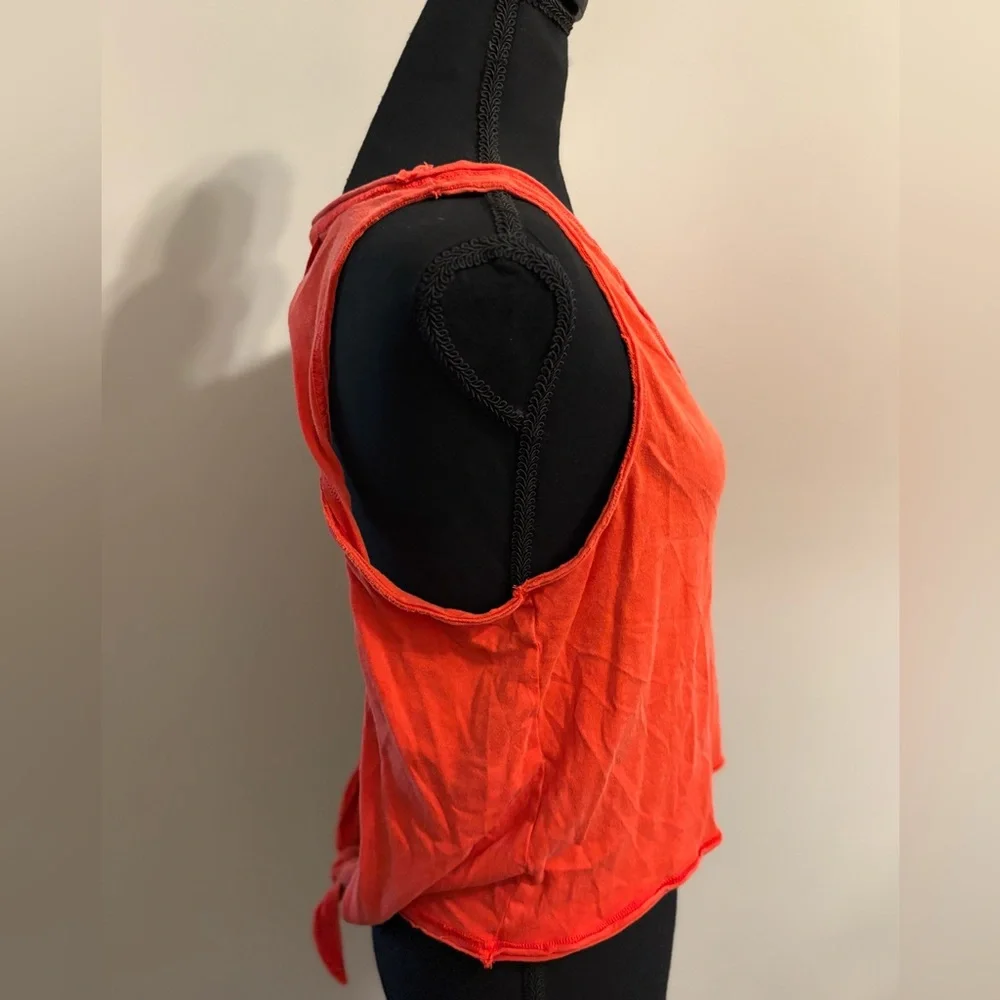 Free People Orange Sleeveless Crop Tank Top - Picture 3 of 8
